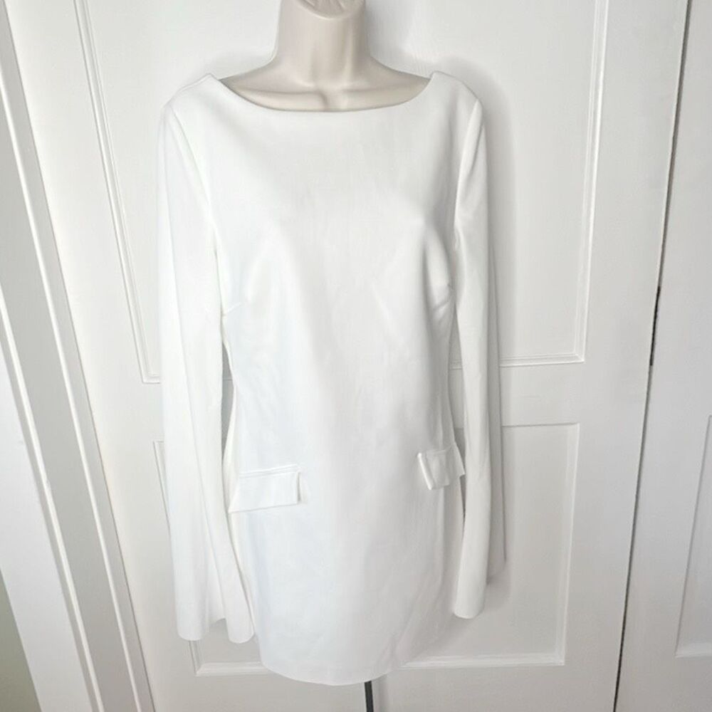 Princess Polly Carters Long Sleeve Mini Dress White Size 8 Nwot